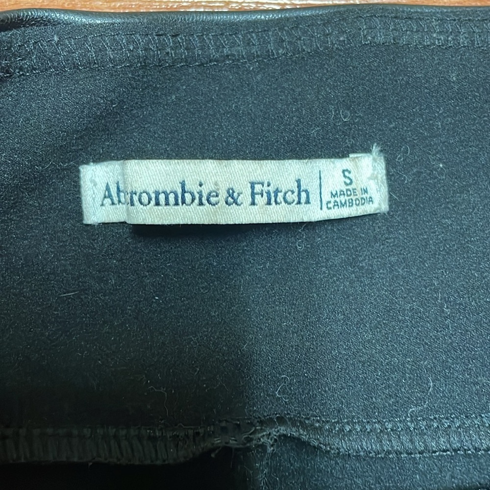 Abercrombie & Fitch Vegan Faux Leather Stretch Zip-Ankle Leggings Pants … - Picture 8 of 13